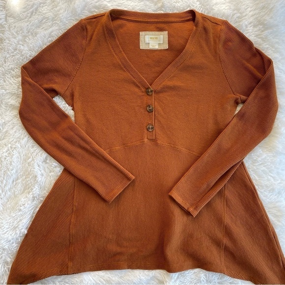 Maeve / Anthropologie | Eliza Henley Waffle Knit Tunic Top - Picture 9 of 12